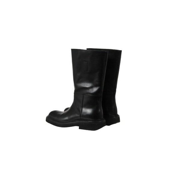 Prada Mens Chunky Square Toe Boots US 7.5 UK6.5 Black Leather Runway Ankle High - Picture 6 of 13